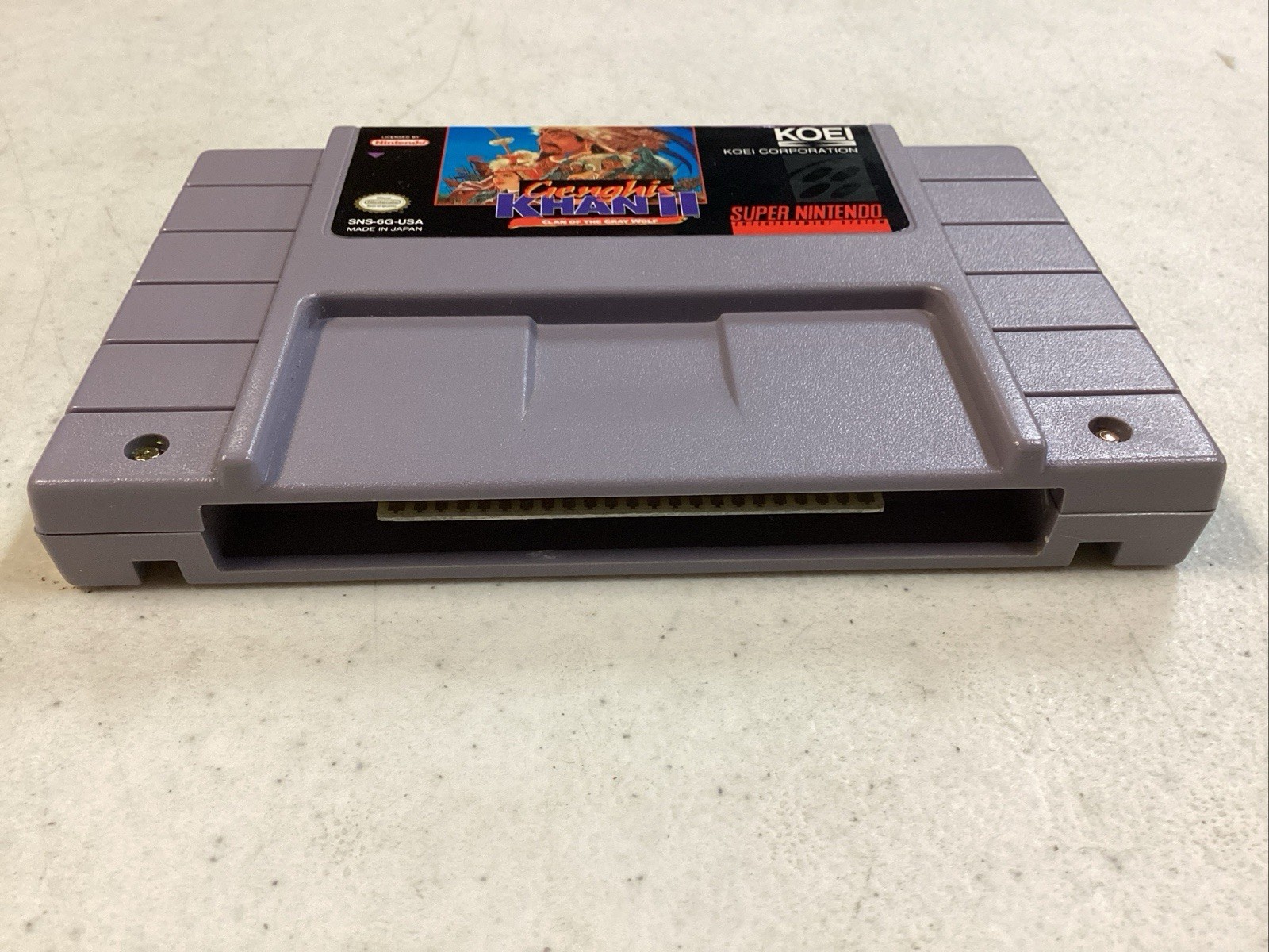 Genghis Khan II: Clan of the Gray Wolf (SNES) Cib Manual Tested Excellent Condit