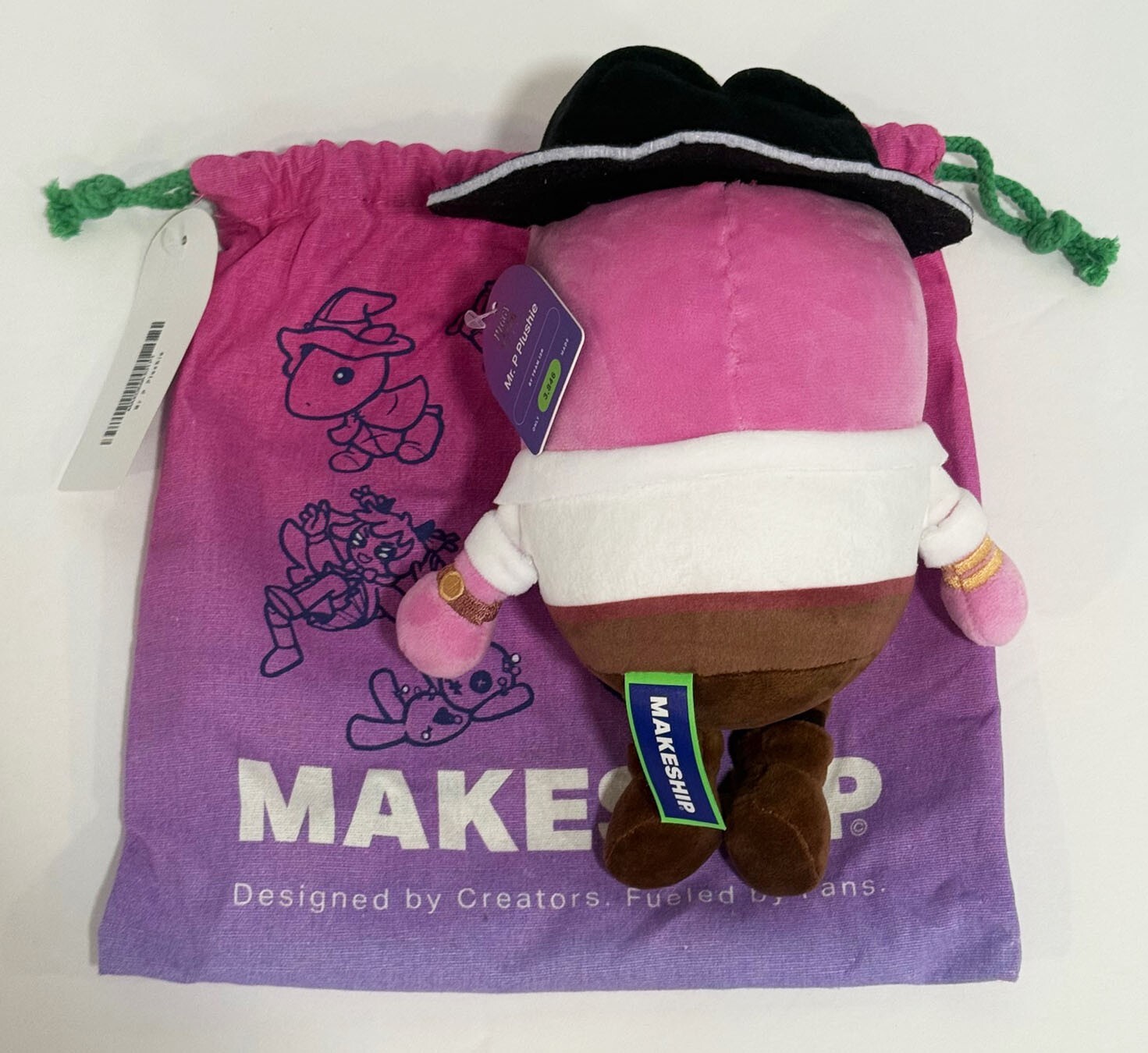 Official Makeship Piggy Mr. P Plush Team i2R Rare – Only 3,846 Made – New w/Tags