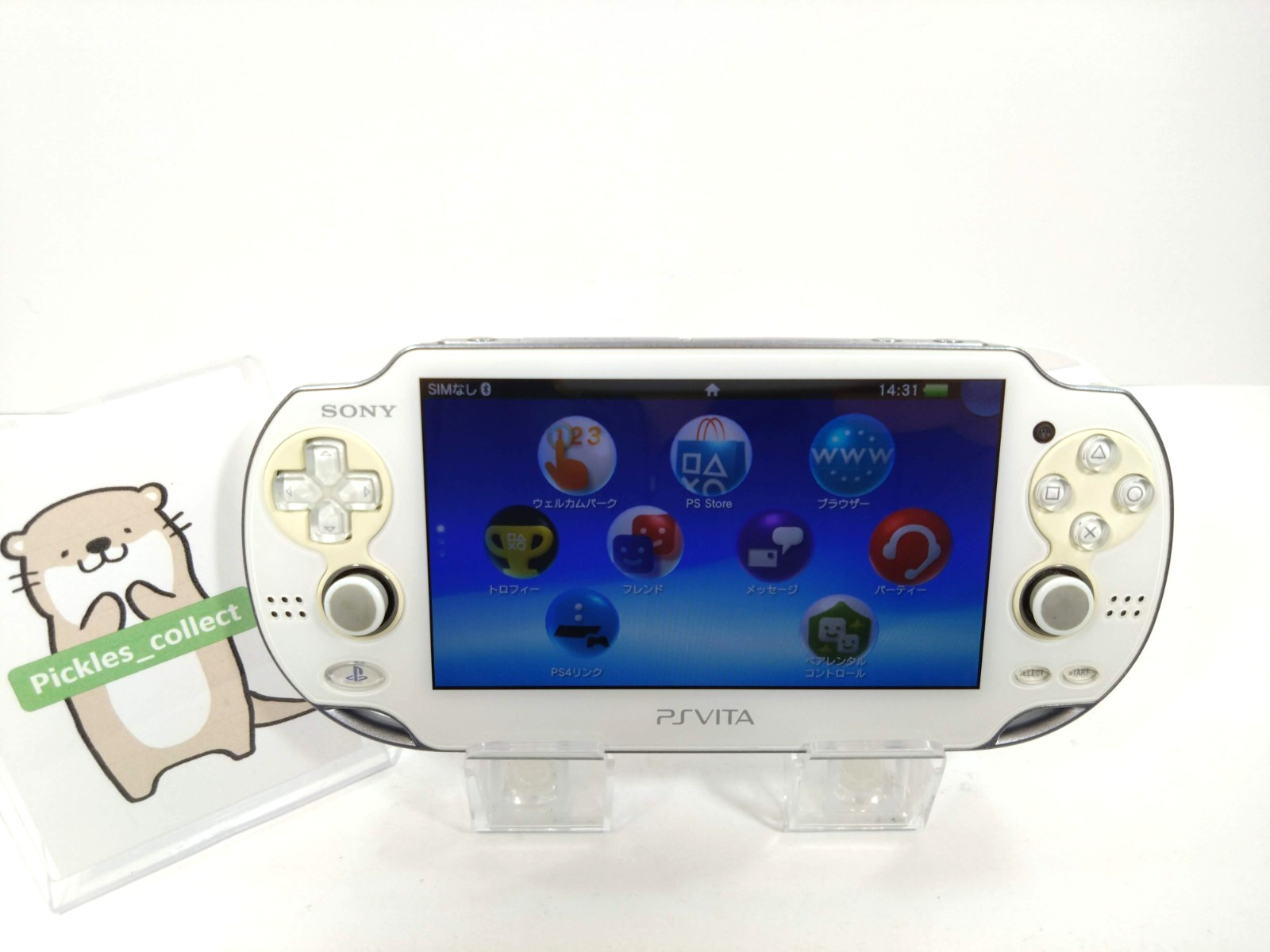 PS Vita Crystal White PCH-1100 Console only Wi-Fi PSV Tested Sony 0606B