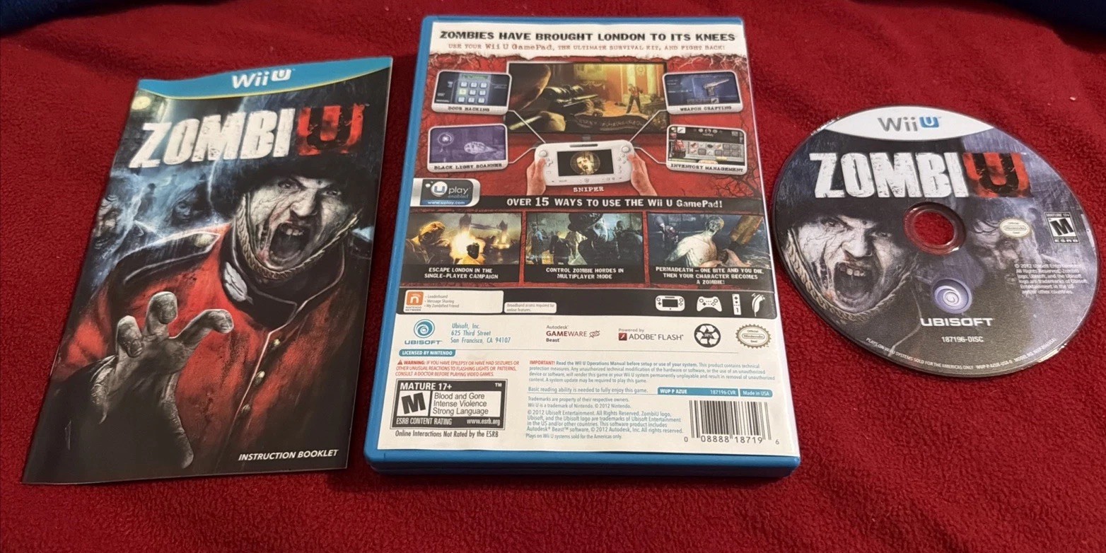 ZombiU for Nintendo Wii U 2012 Complete in Box with Manual