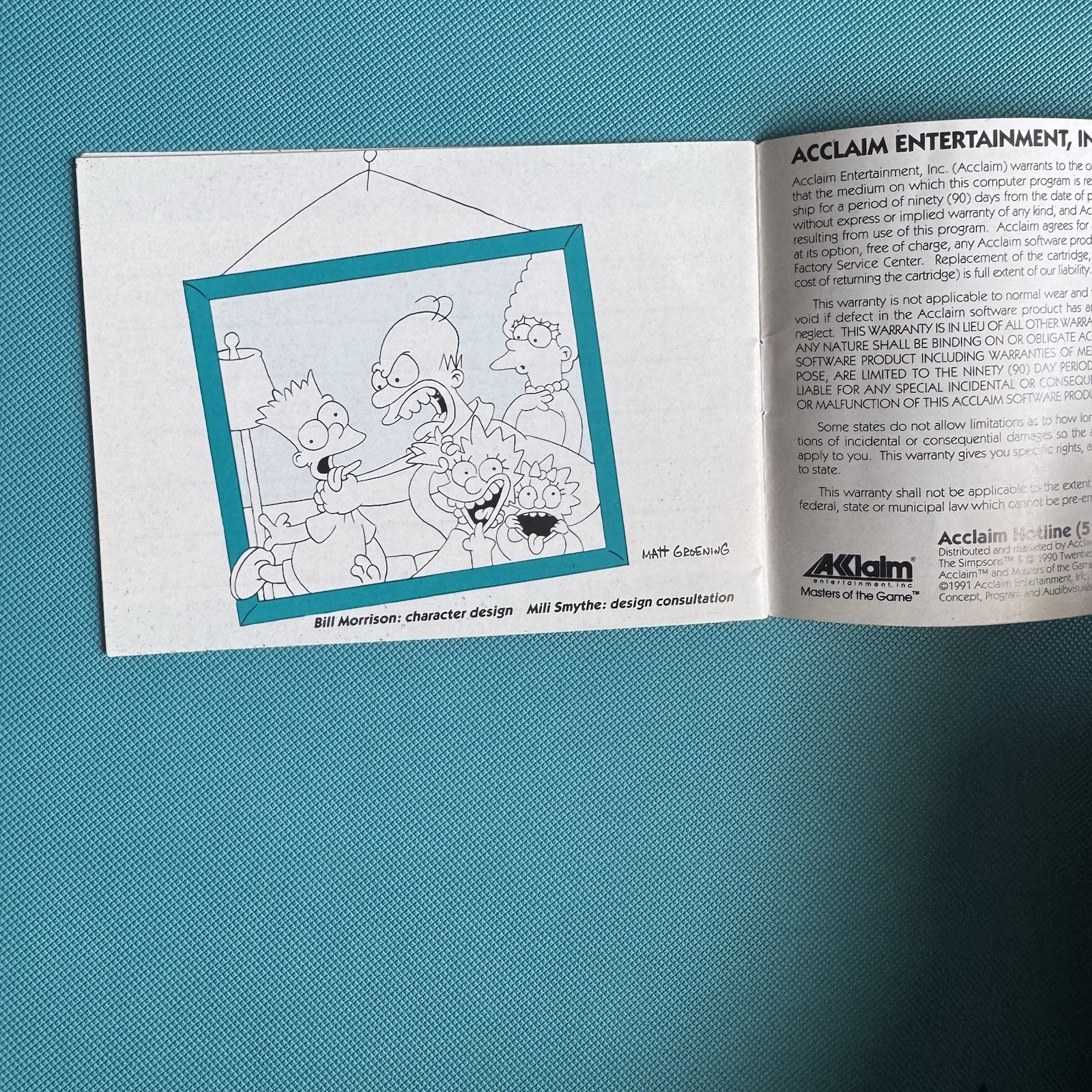Bart Simpson’s Escape From Camp Deadly (Nintendo Game Boy) Gameboy Manual Only