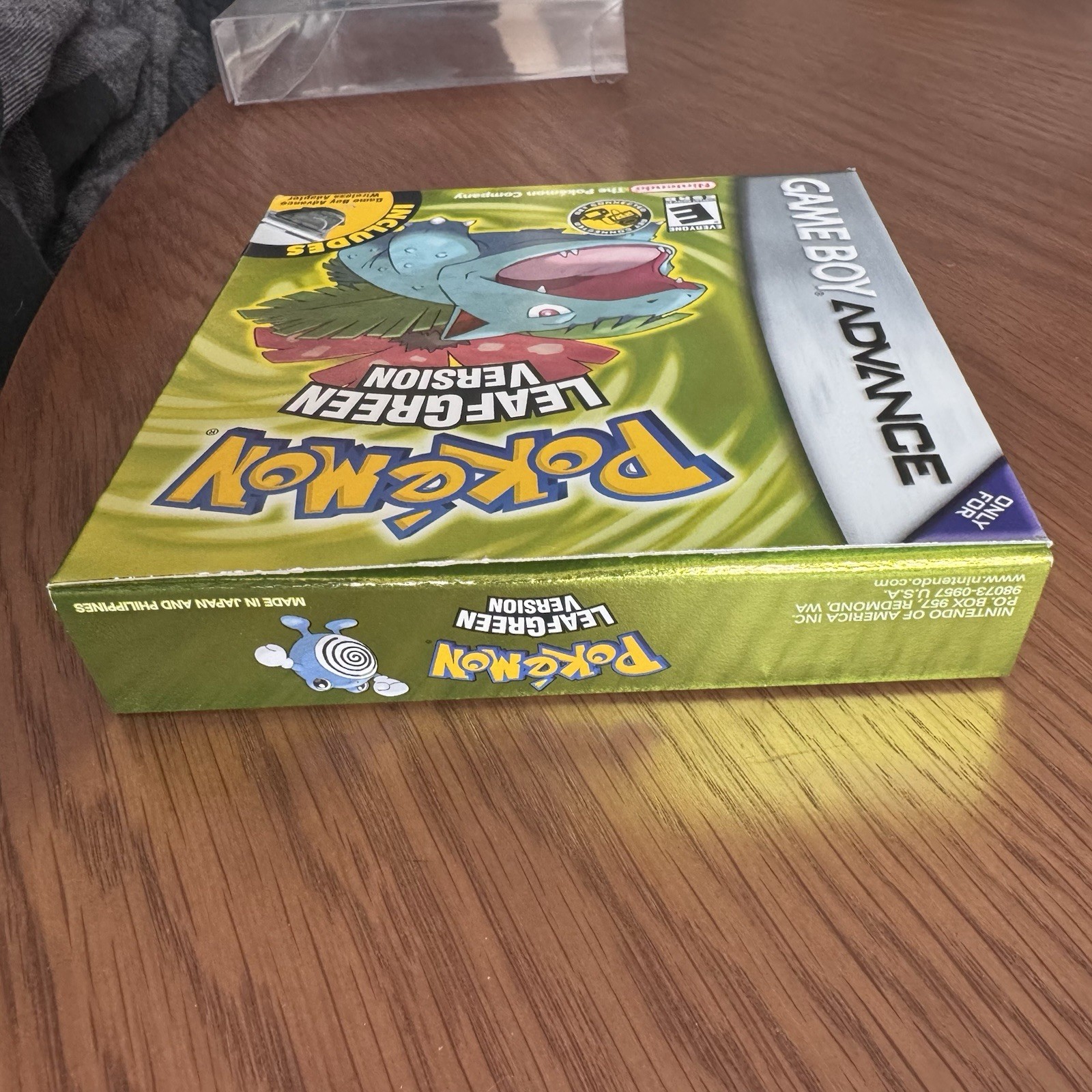 BOX ONLY Pokémon: LeafGreen Version – 1st Print Misprint “Adapater” Error GBA