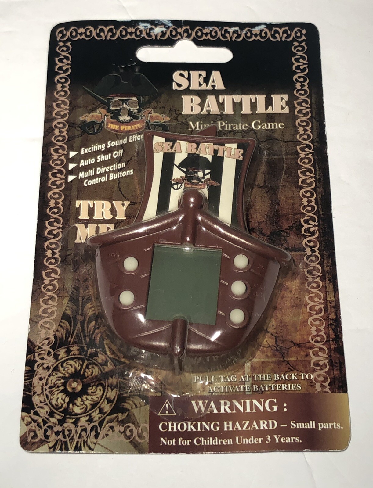 Sea Battle Mini Pirate Game Mini Handheld Video Game New In Package Works!