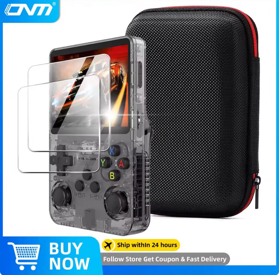 Glass+Bag for R36S/R35S Screen Protector Tempered Glass Film & EVA Portable Case