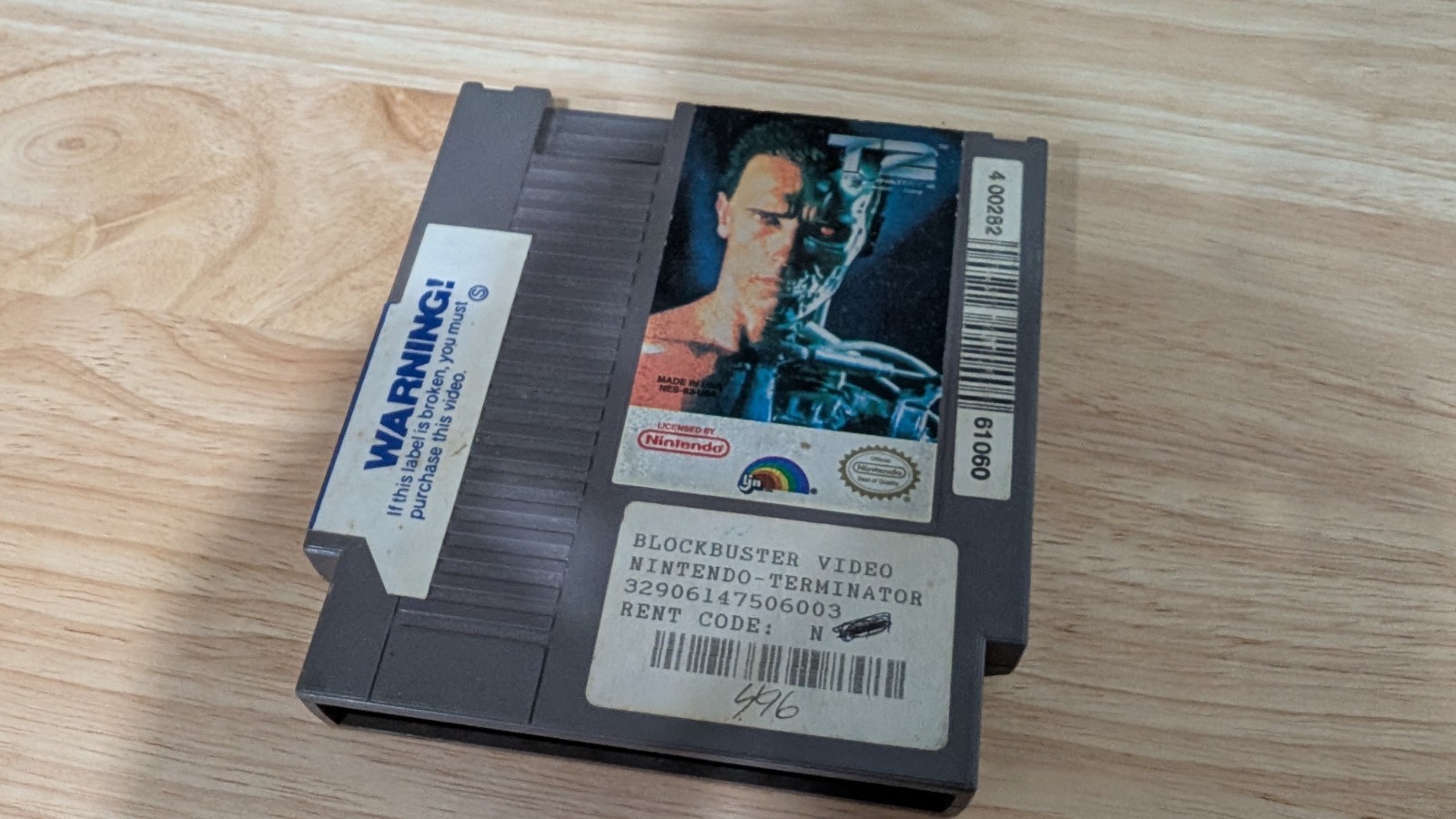 Terminator 2 T2 Judgment Day Nintendo Entertainment NES Game Cartridge 1992