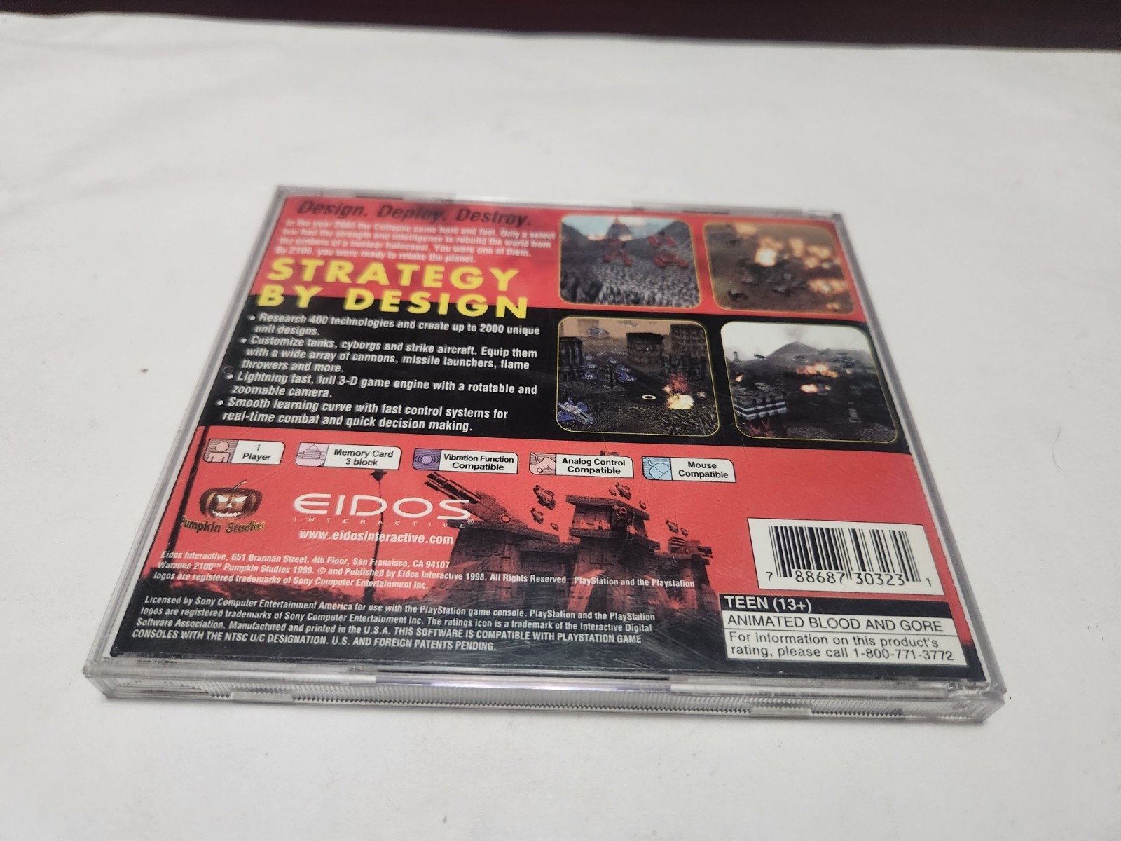 Sonyy Playstation 1 Warzone 2100 PS1 Video Game