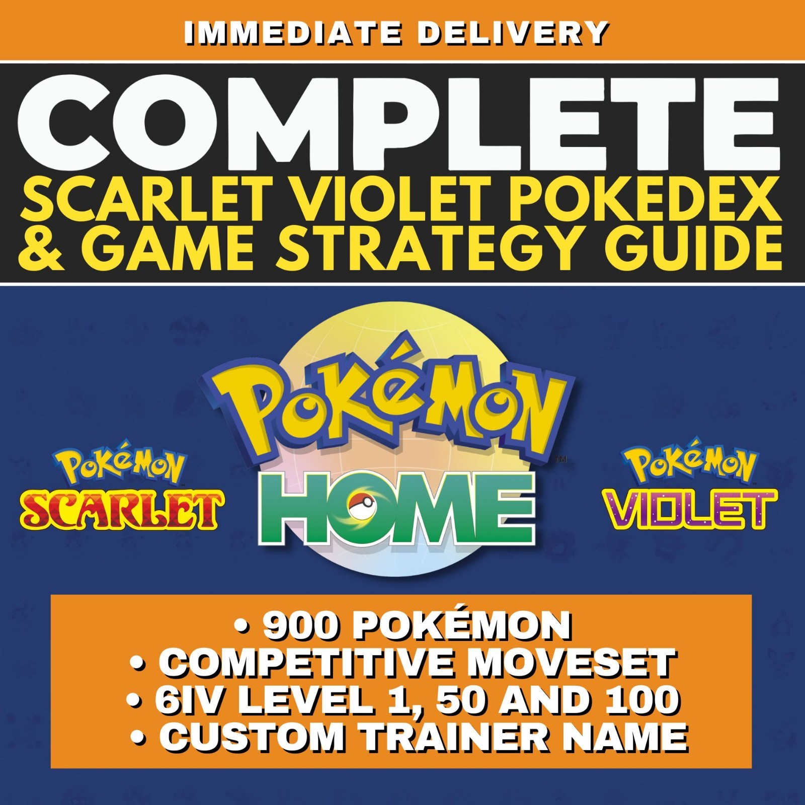 Pokémon Scarlet Violet Complete Shiny Living Dex & Strategy Guide Pokedex 6 IV