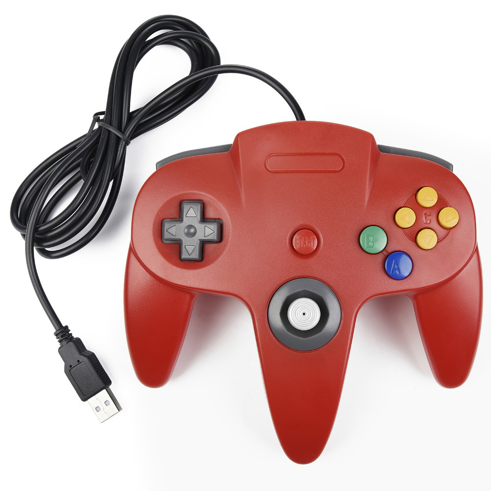 For N64 PC MAC Raspberry Pi Controller Retro Wired USB Classic Games Joystick