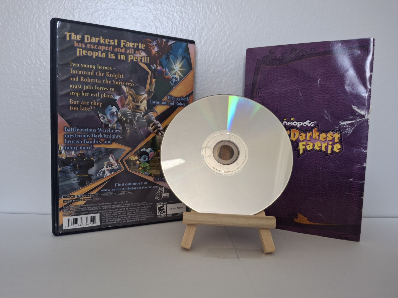 ​Neopets: The Darkest Faerie (PlayStation 2, 2005) PS2 – CIB – Worn Manual/Map