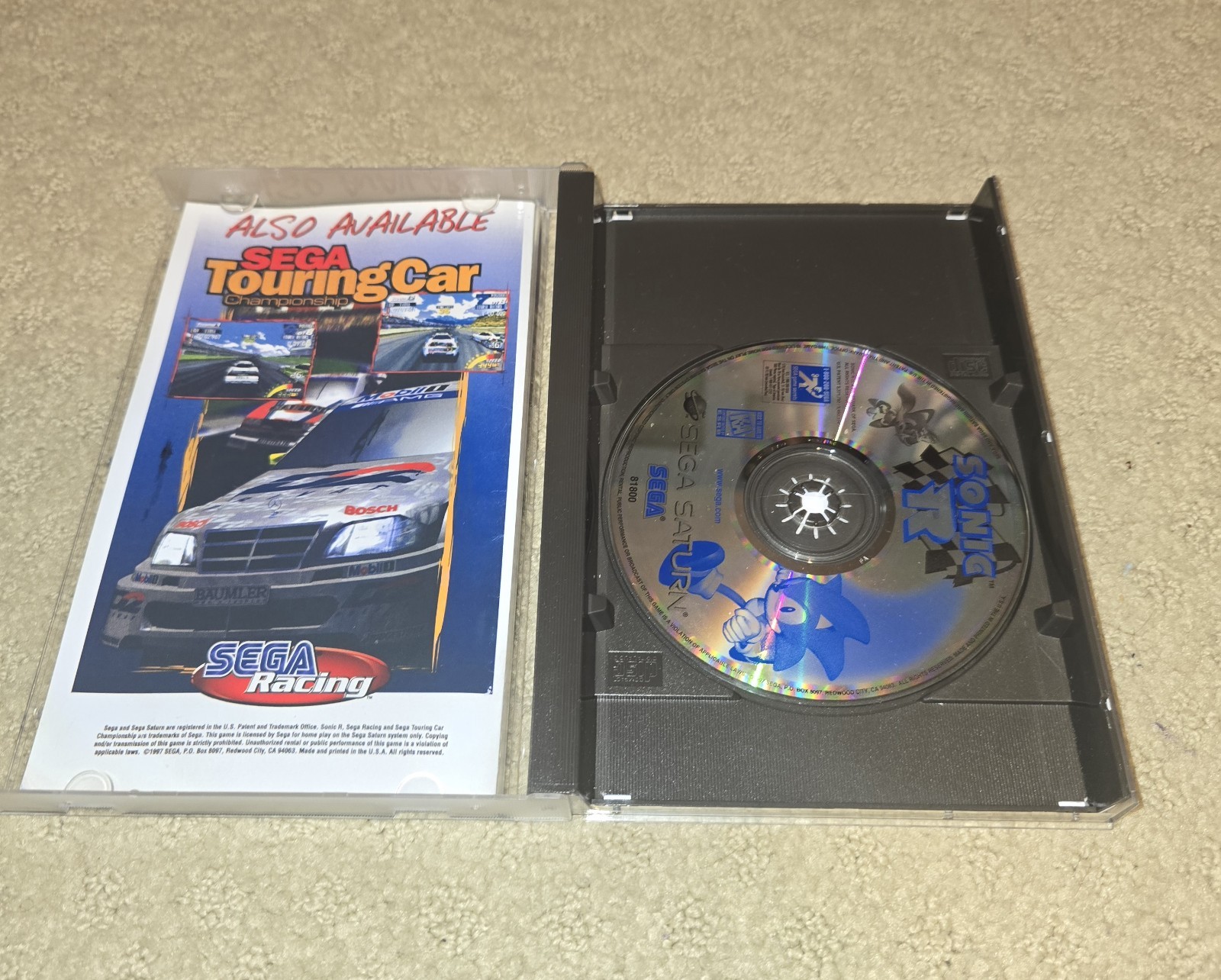 Sonic R (Sega Saturn, 1997) READ DESCRIPTION