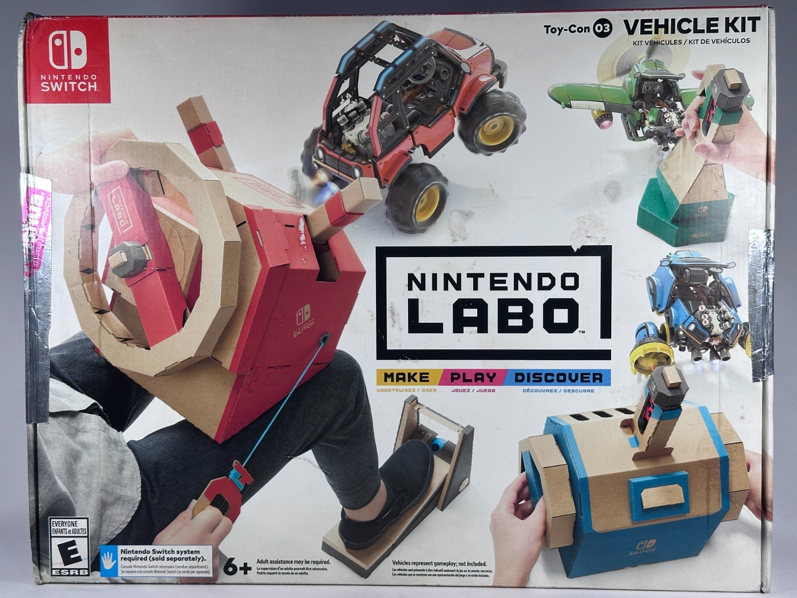 Nintendo Labo Toy Con 03 Vehicle Kit Nintendo Switch Cardboard Set Open Box