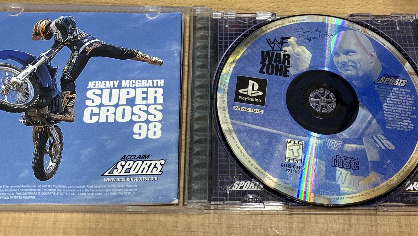 WWF War Zone CIB PS1 Tested and Working
