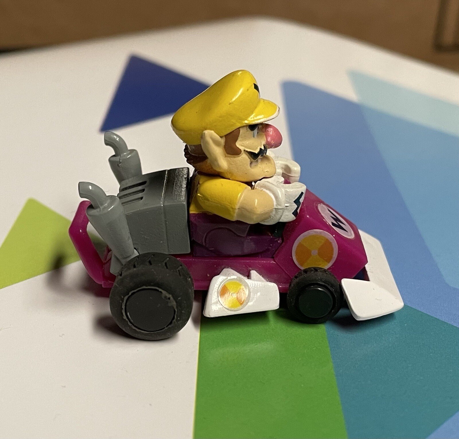 Tomy Yujin WARIO Nintendo MARIOKART Pullback Racer 2005 Rare Toy Car