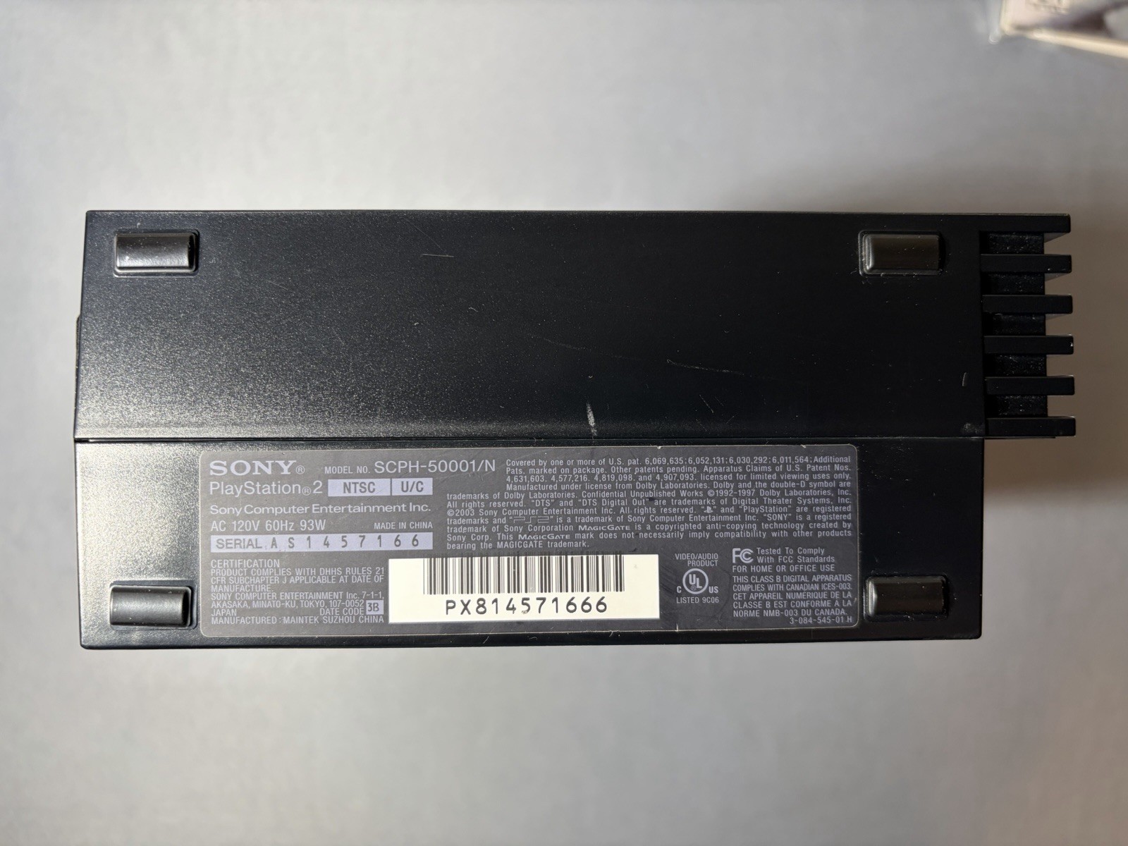 Sony PlayStation 2 PS2 Combo Pack Network Adapter Black Console Runs Great VG