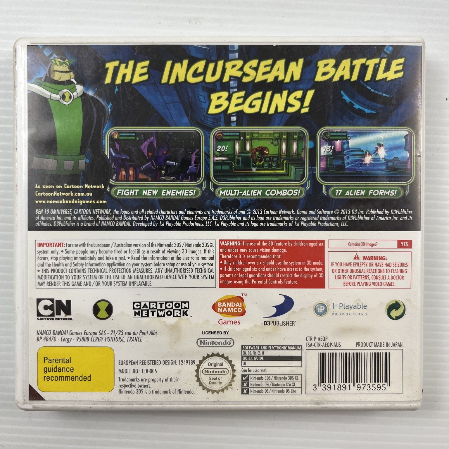 Ben 10 Omniverse 2 Nintendo 3DS Video Game PAL Complete With Manual (Damaged)