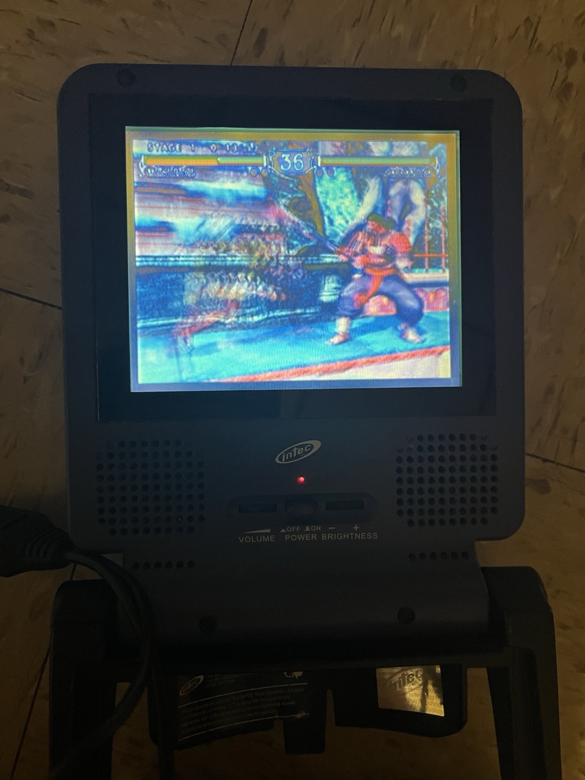 Intec Indigo Portable 5” LCD Screen For Nintendo GameCube Tested Missing Dongle