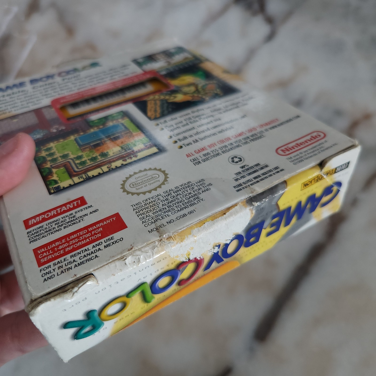 FIRST PRINT Game Boy Color GBC Dandelion Yellow CIB VERY GOOD CONDITION