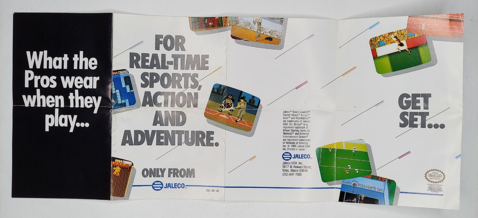 Jaleco Nintendo NES 1989 Fold Out Insert Advertisment JAL-2B-US