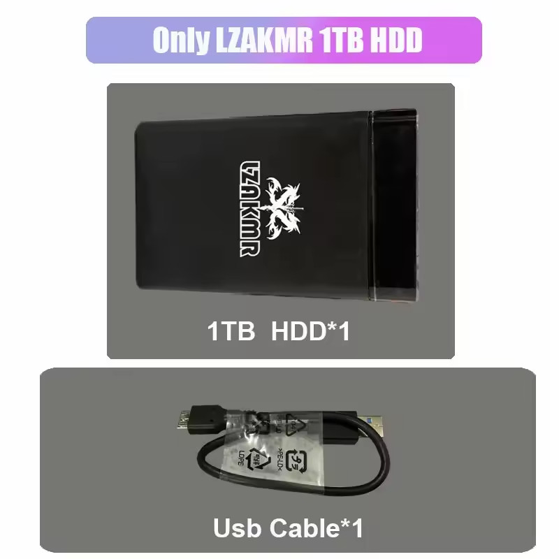 1TB Game HDD PS4/PS3/PS2/PS1/Xbox LaunchBox RetroBat Playnite 3-in-1 Games