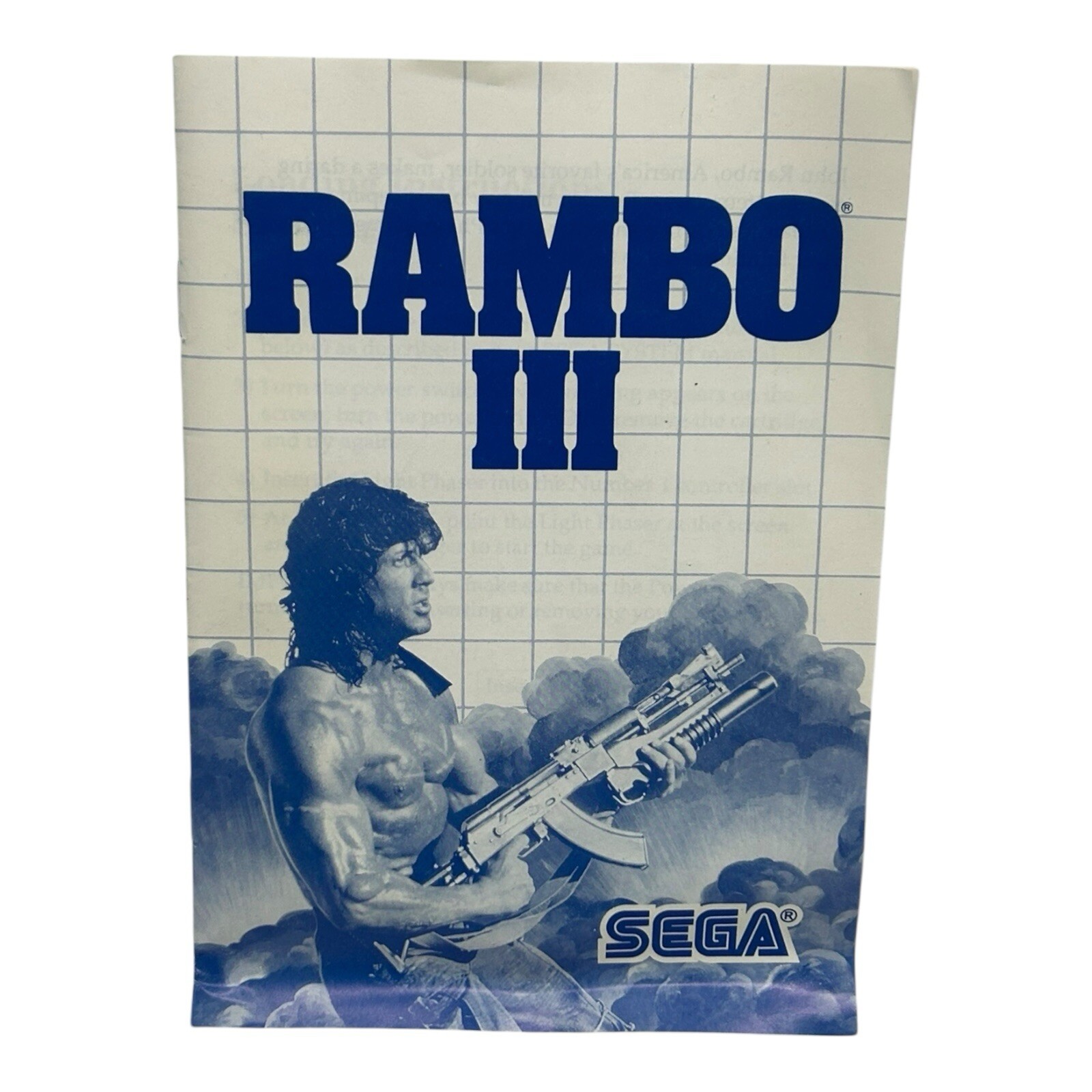 Rambo 3 (Sega Master System, 1988) SMS CIB Complete w/ Manual Tested & Works