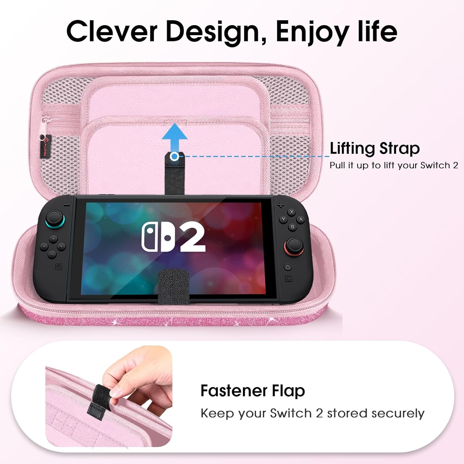 Carrying Case for Nintendo Switch 2 (2025) Hard Shell Travel Bag Game Card Slots