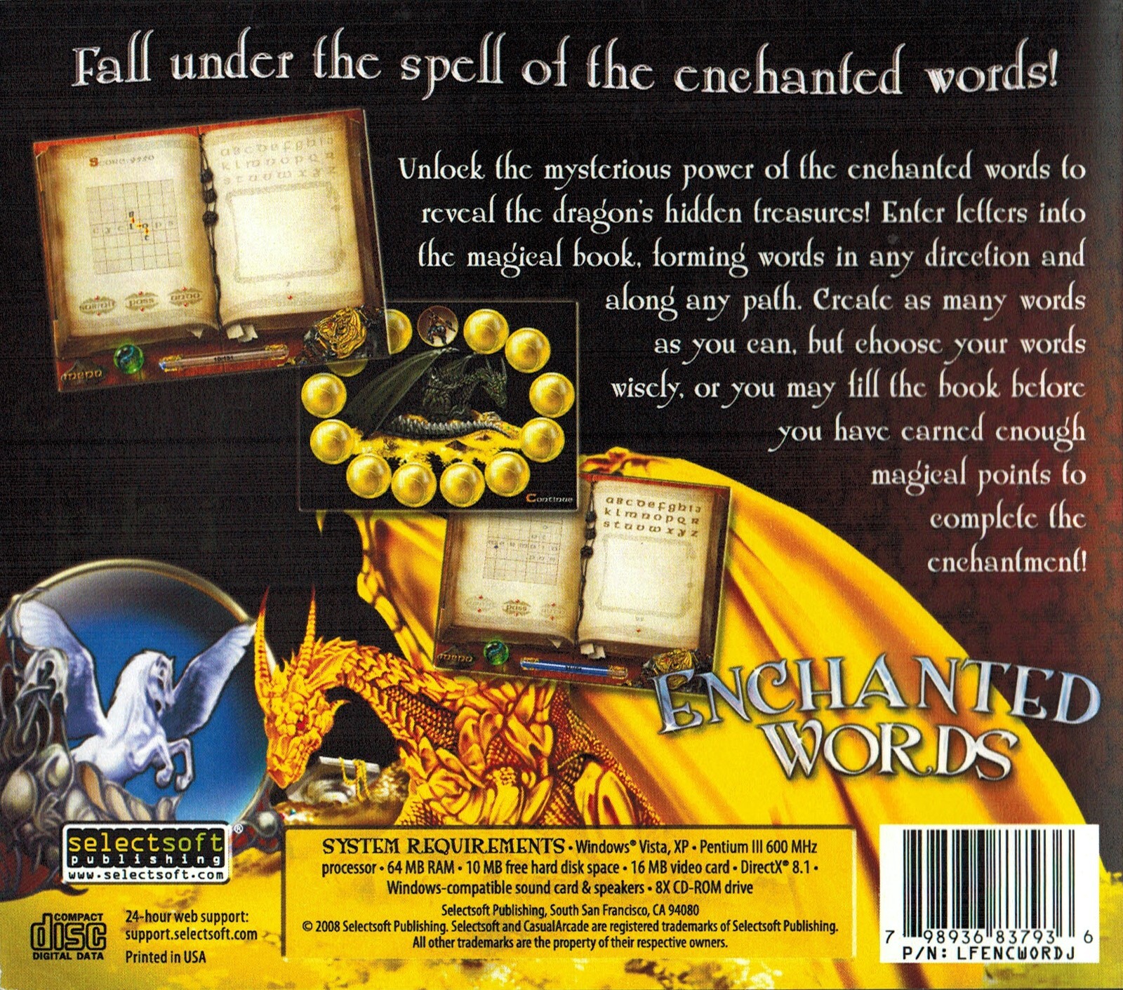 Enchanted Words – PC Software Word Puzzle Game Sealed New