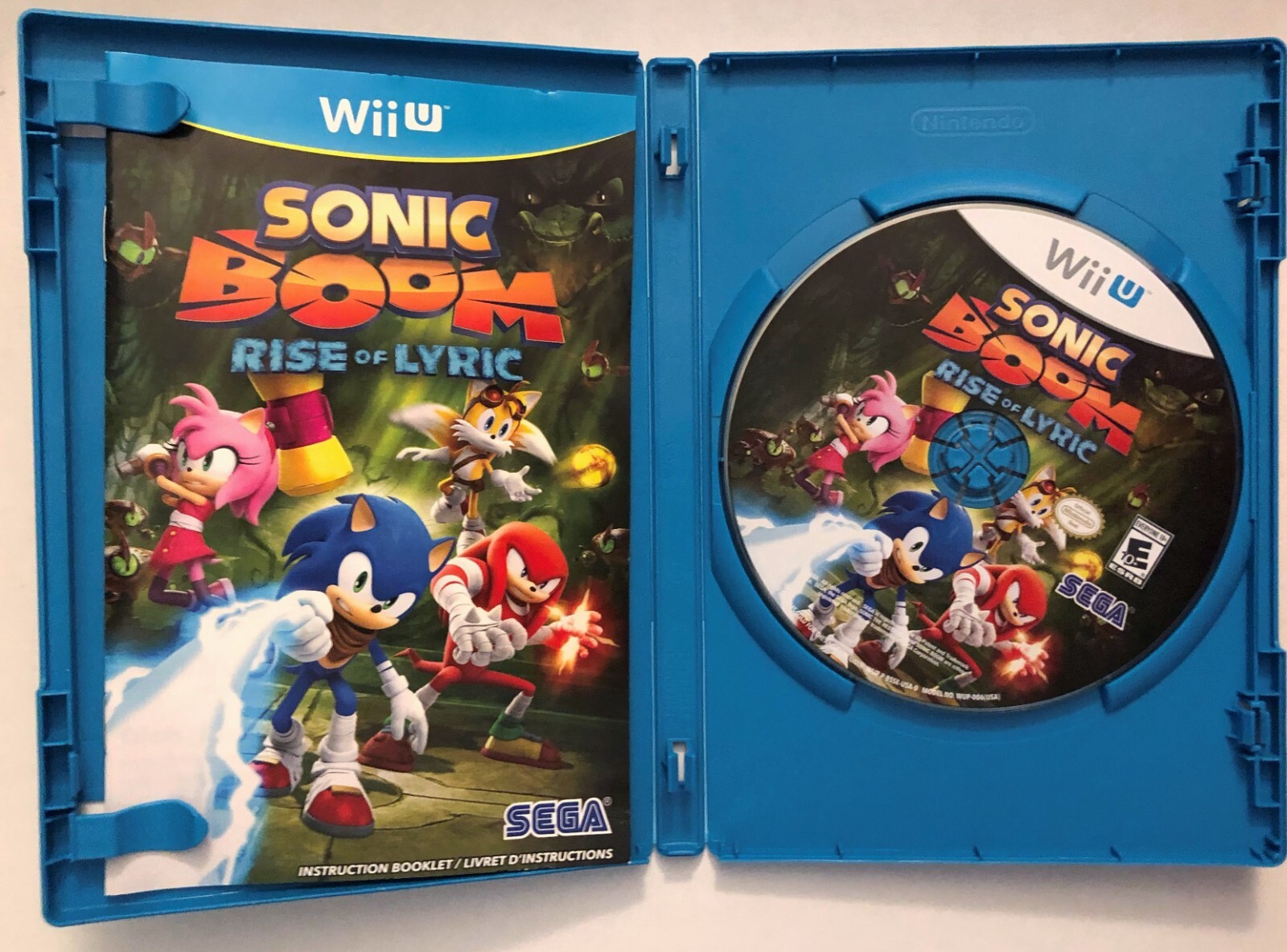 Nintendo Wii U Sonic Boom (2014) Game Disc, Manual & Case Video Game