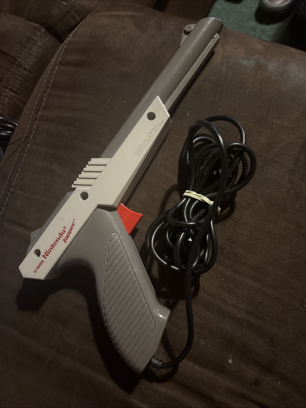 Nintendo Zapper Light Gun Controller Grey Gray OEM Official Tested NES-005
