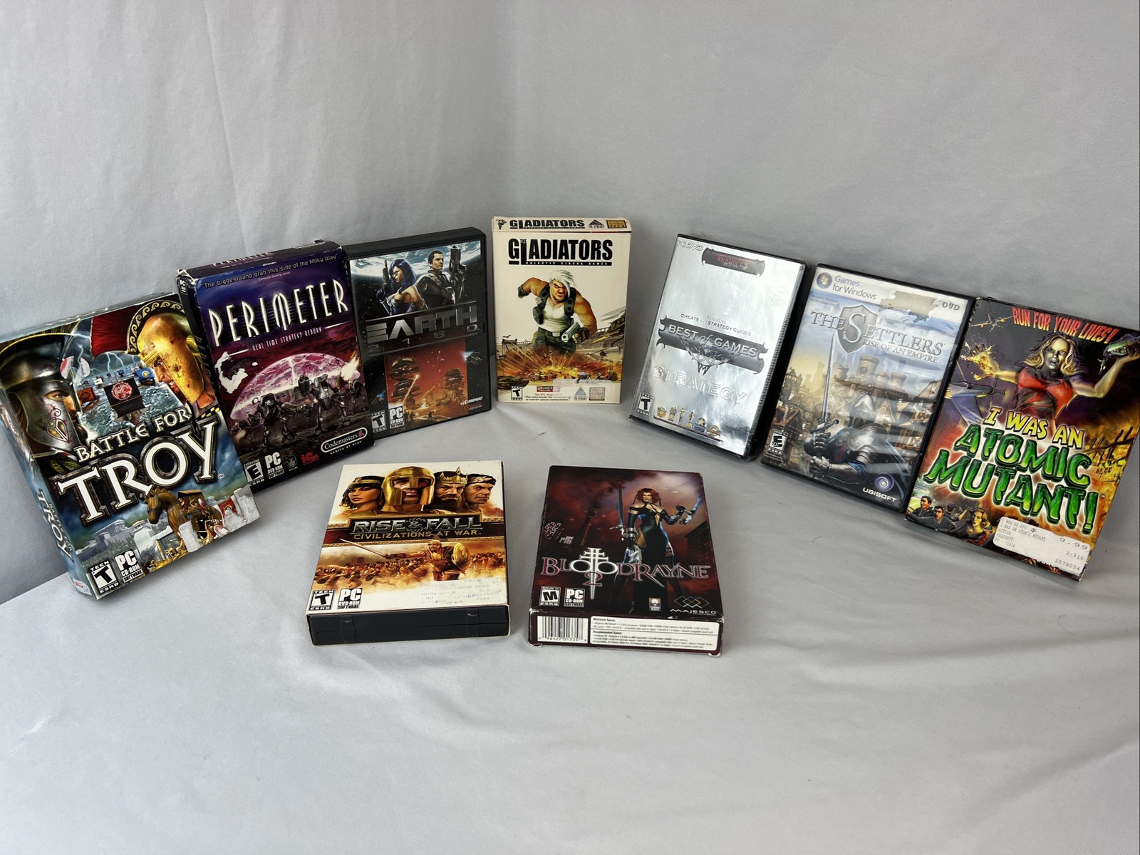 Lot Of 9 Vintage 2000s Computer Games PC Games Bloodrayne Perimeter Atomic