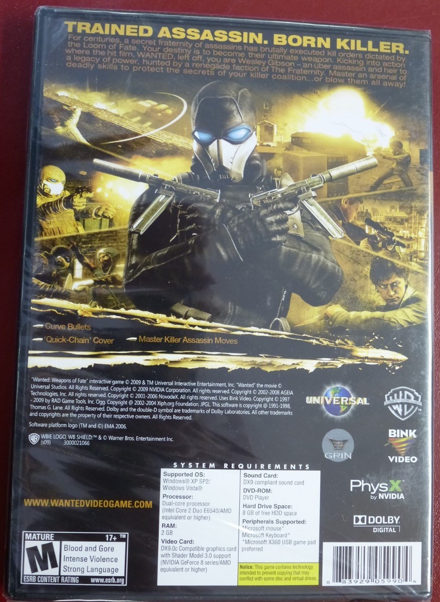 Video Game PC Wanted Weapons of Fate NEW SEALED