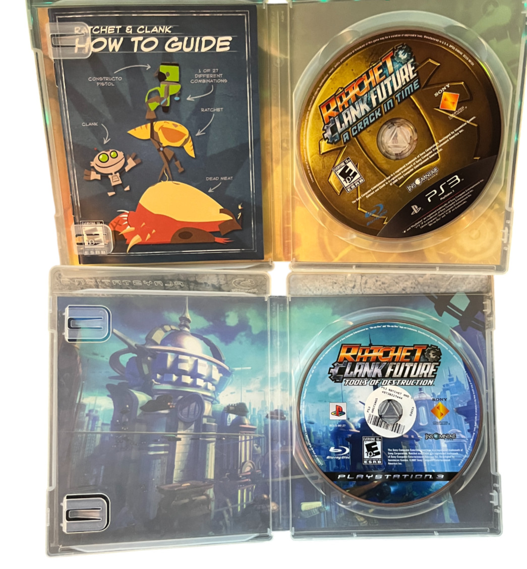 Ratchet and Clank Future PS3 Lot – Tools of Destruction & A Crack in Time Duo