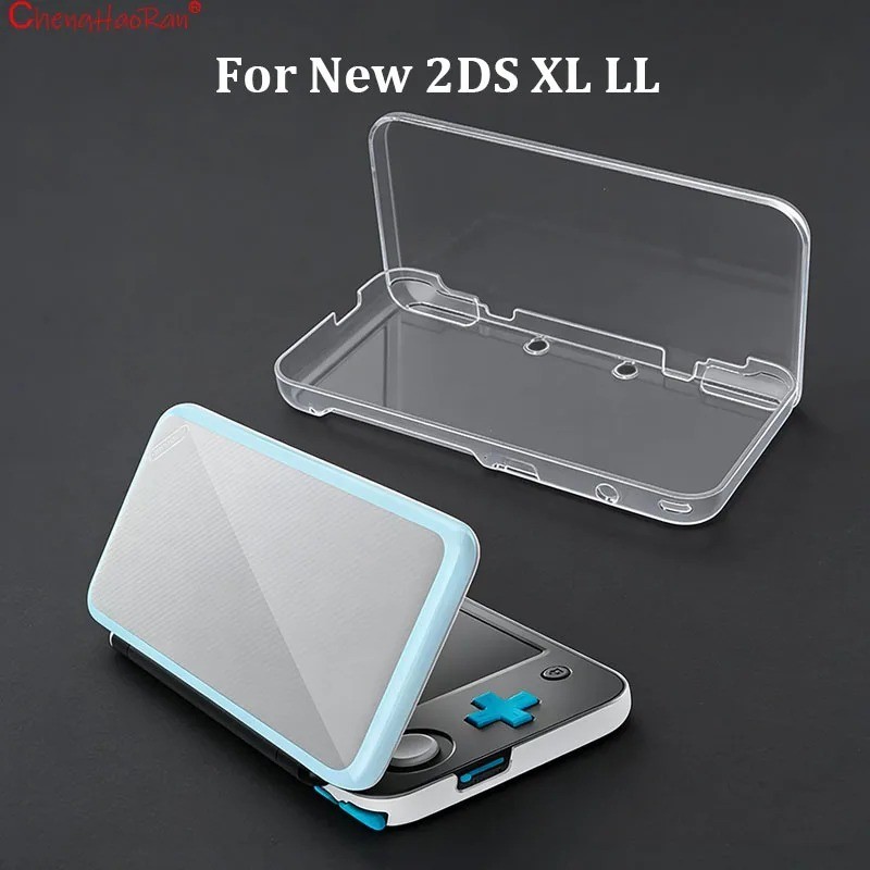 For New Nintendo 2DS XL/LL Clear Crystal Hard Shell Protective Skin Case Cover
