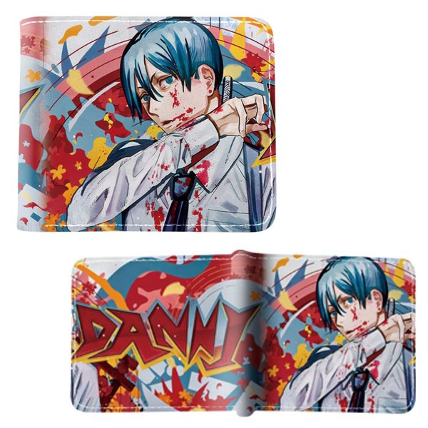 Chainsaw Man Bi-Fold Wallet – COLOR MANGA AKI HAYAKAWA New (Anime 4×5″ Billfold)