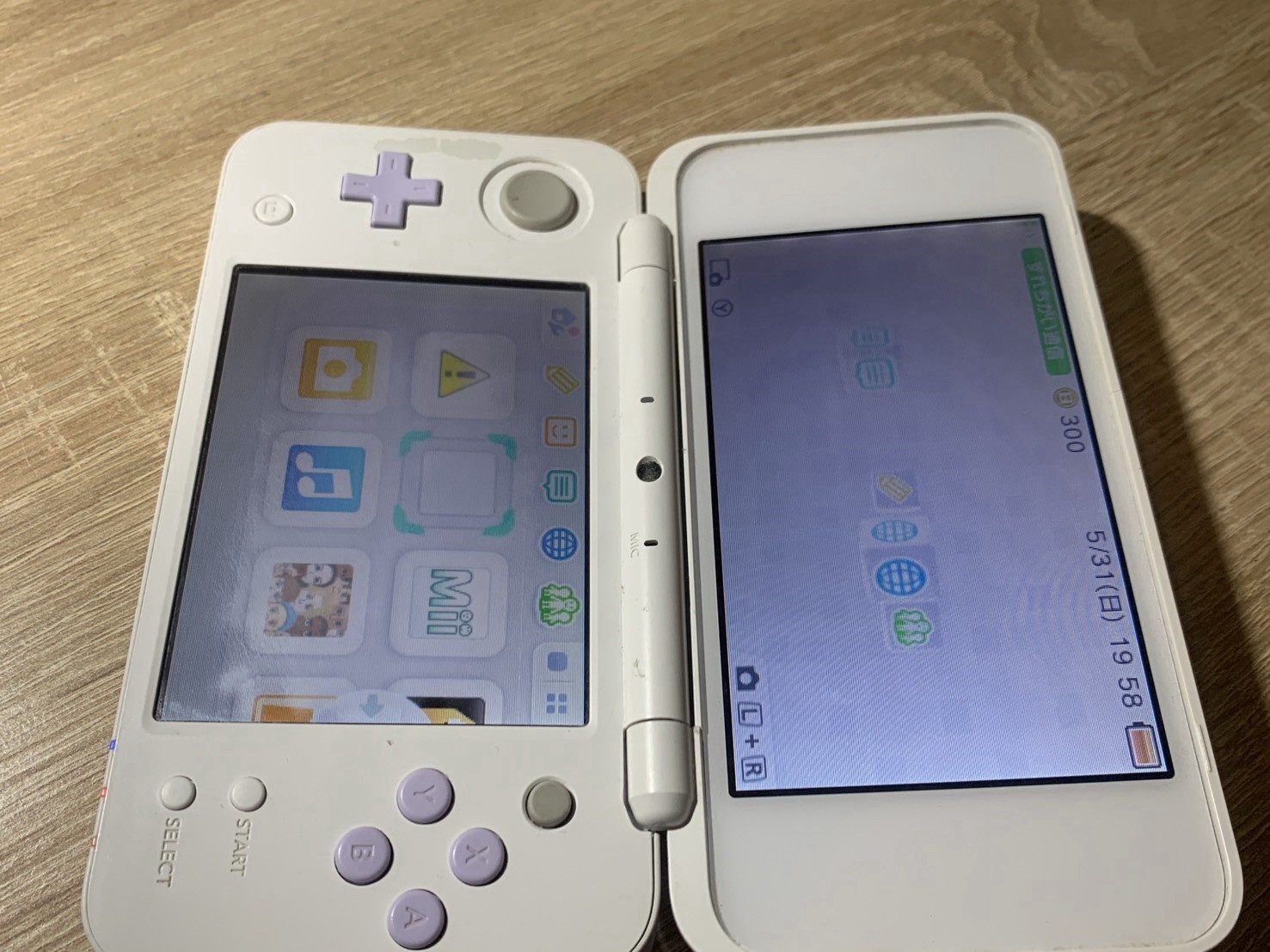 1348 Nintendo New 2DS LL White Lavender Very Good TESTED