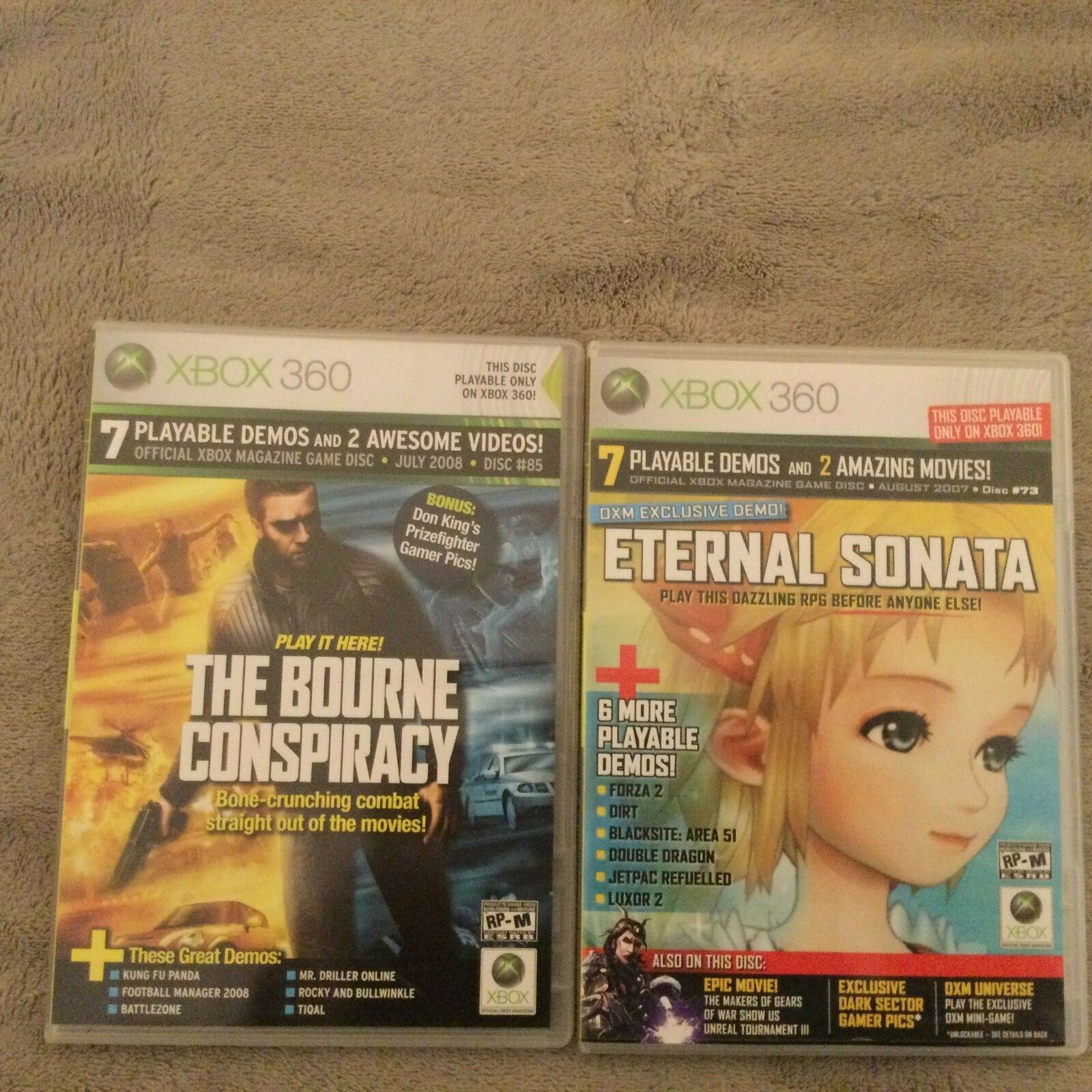 XBOX OFFICIAL MAGAZINE 7 PLAYABLE DEMOS LOT OF 2 ( SEE NOTES)