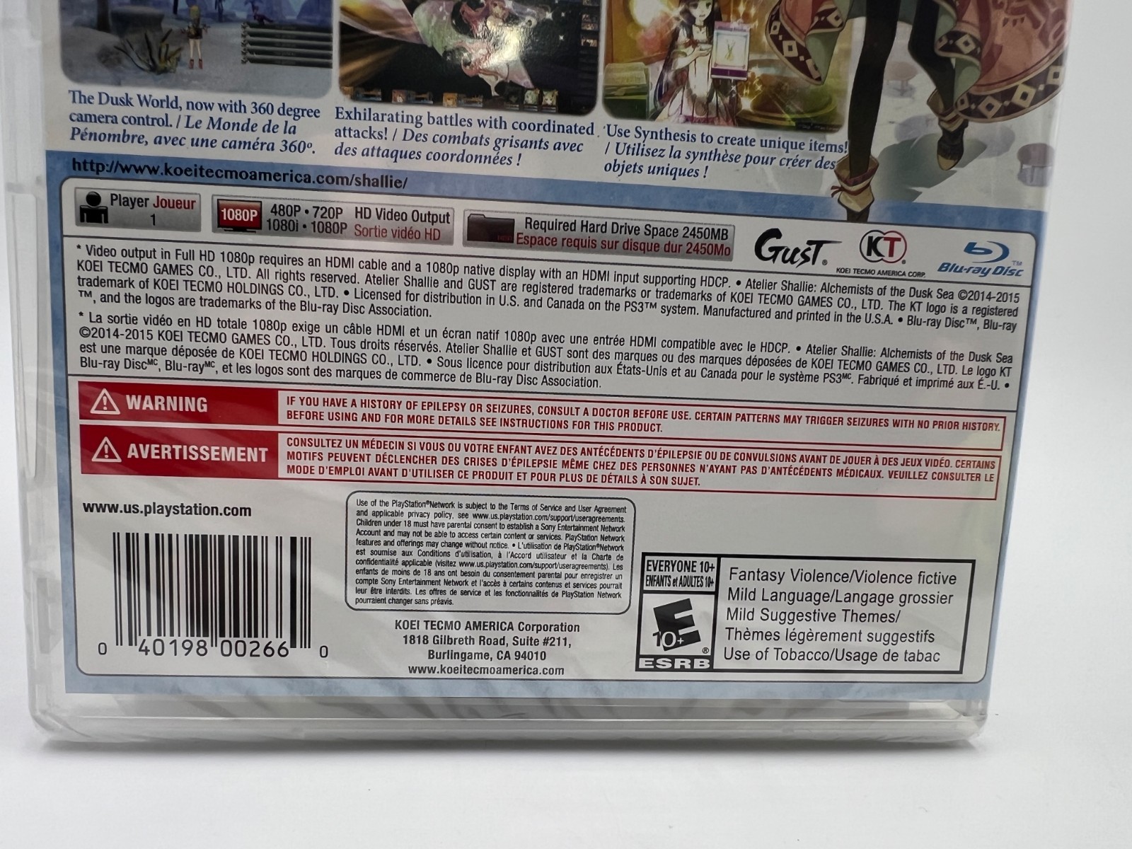 Atelier Shallie: Alchemists of the Dusk Sea PS3 – Factory Sealed NEW US VERSION!