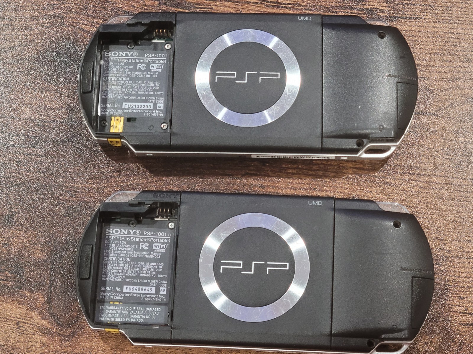 2 Sony PSP 1001 Handheld Consoles For Parts Or Repair AS IS No Battery