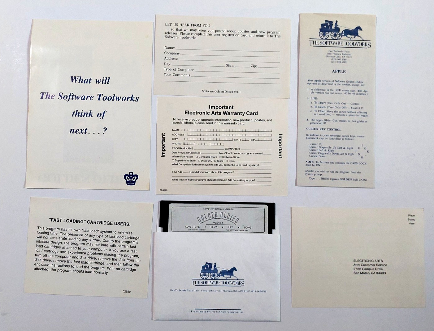 Golden Oldies Vol 1 Commodore 64 1987 Complete Floppy Pong Life Eliza Adventures