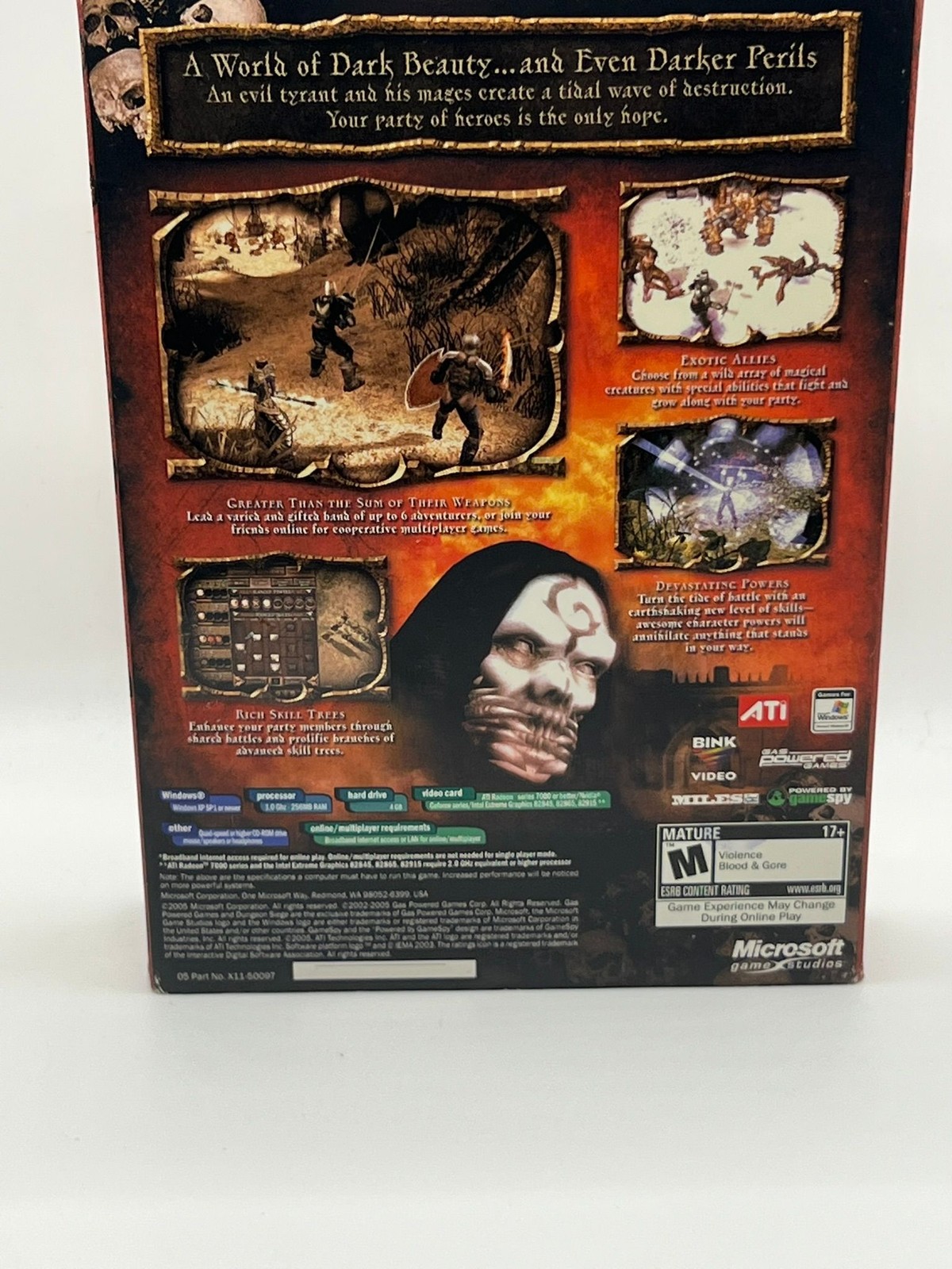 Dungeon Siege II PC Game Microsoft Complete Case Disc Product Key Windows 2005