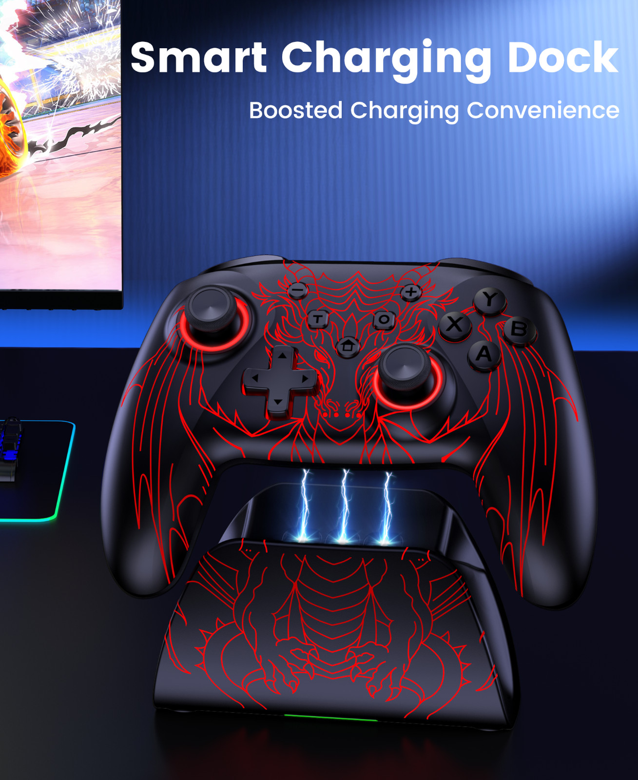 Wireless PC Controller-Bluetooth Controller for Nintendo Switch/OLED,iOS,Android
