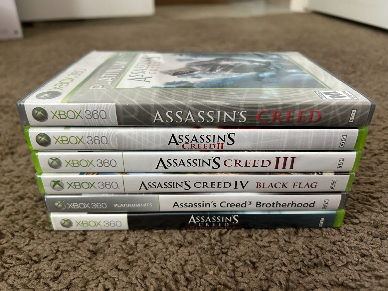 Bundle of 6 Xbox 360 Assassin’s Creed Games: I+II+III+IV+Rev+Bro+Steelbook lot
