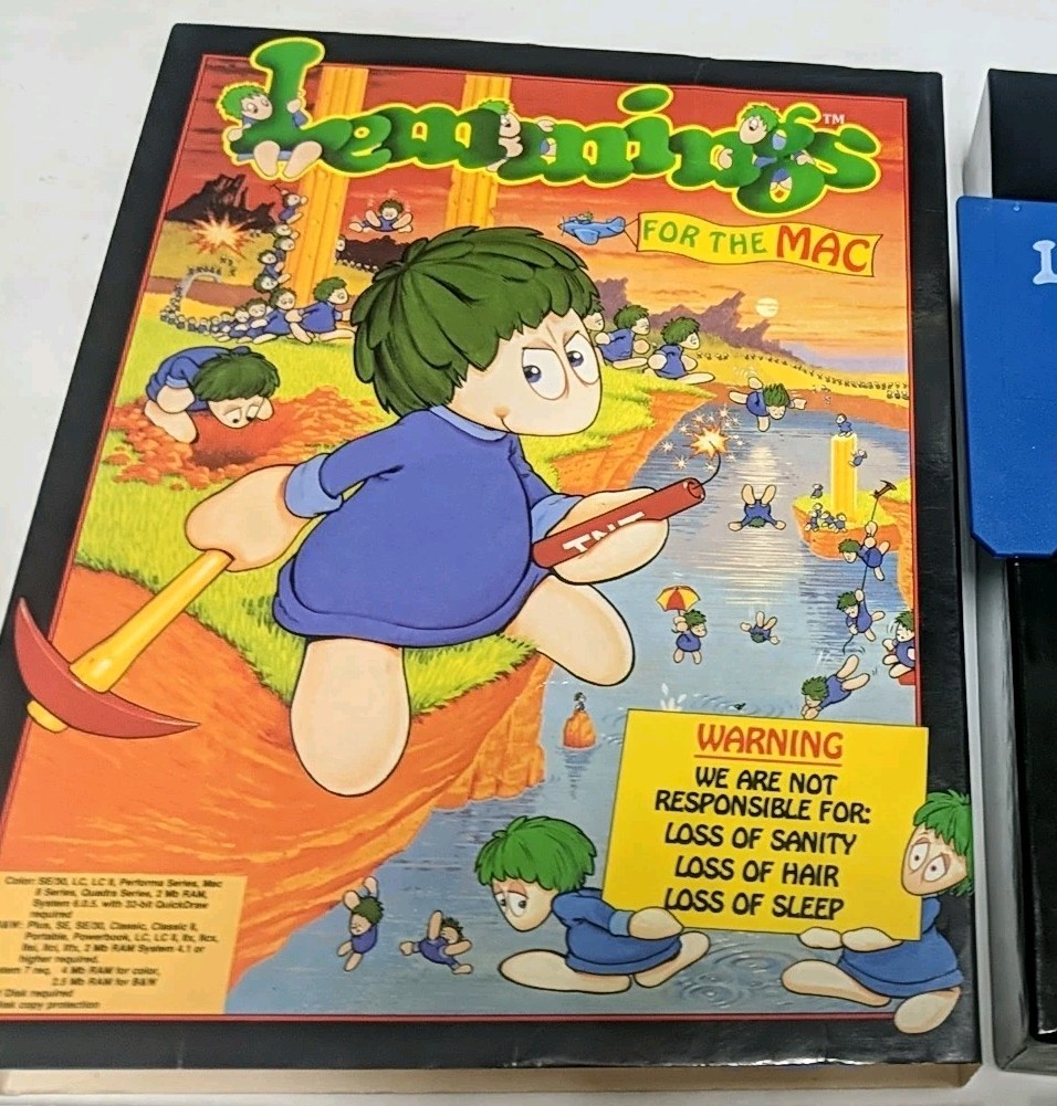 Vintage Marios Game Gallery / Lemmings Apple Macintosh Mac 3.5″ Floppy Disks