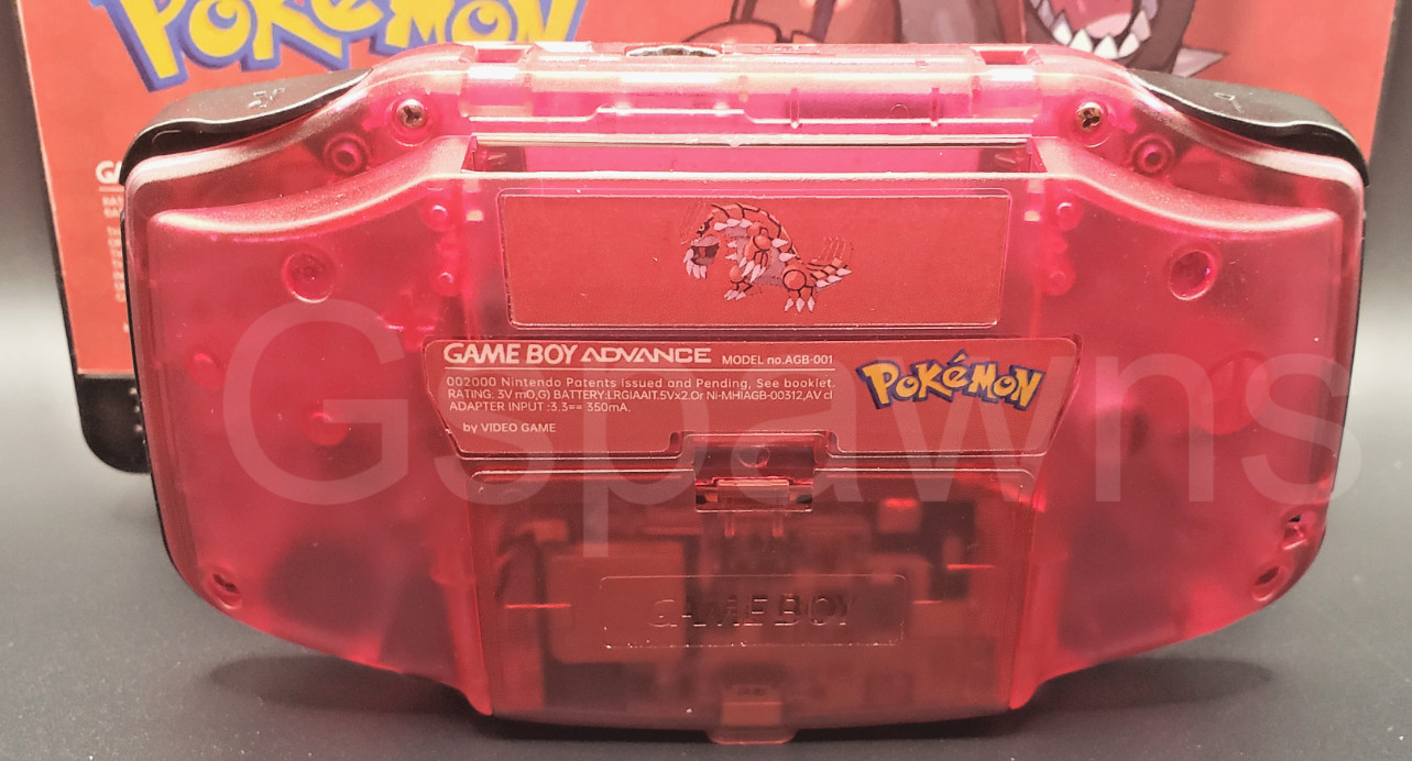 Nintendo Groudon Game Boy Advance GBA IPS 3.0 USB-C 1800mAh Rechargeable Battery
