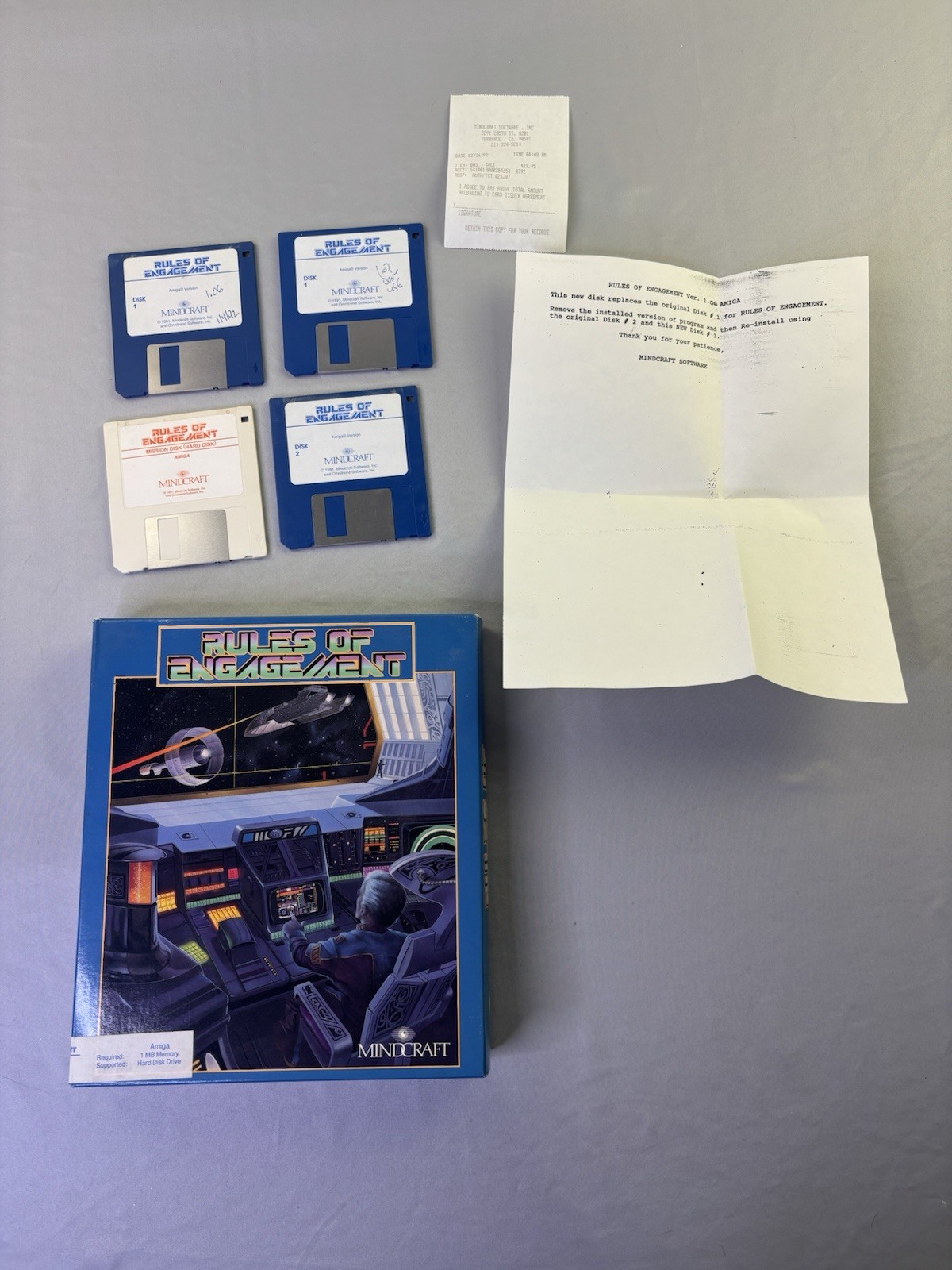 Rules Of Engagement Commodore Amiga Big Box Computer Video Game Vintage 1991
