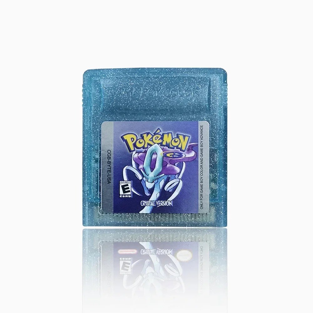 Pokemon 16-Bit GBC Game Cartridge Card Blue Crystal Gold Green Red Silver Yellow