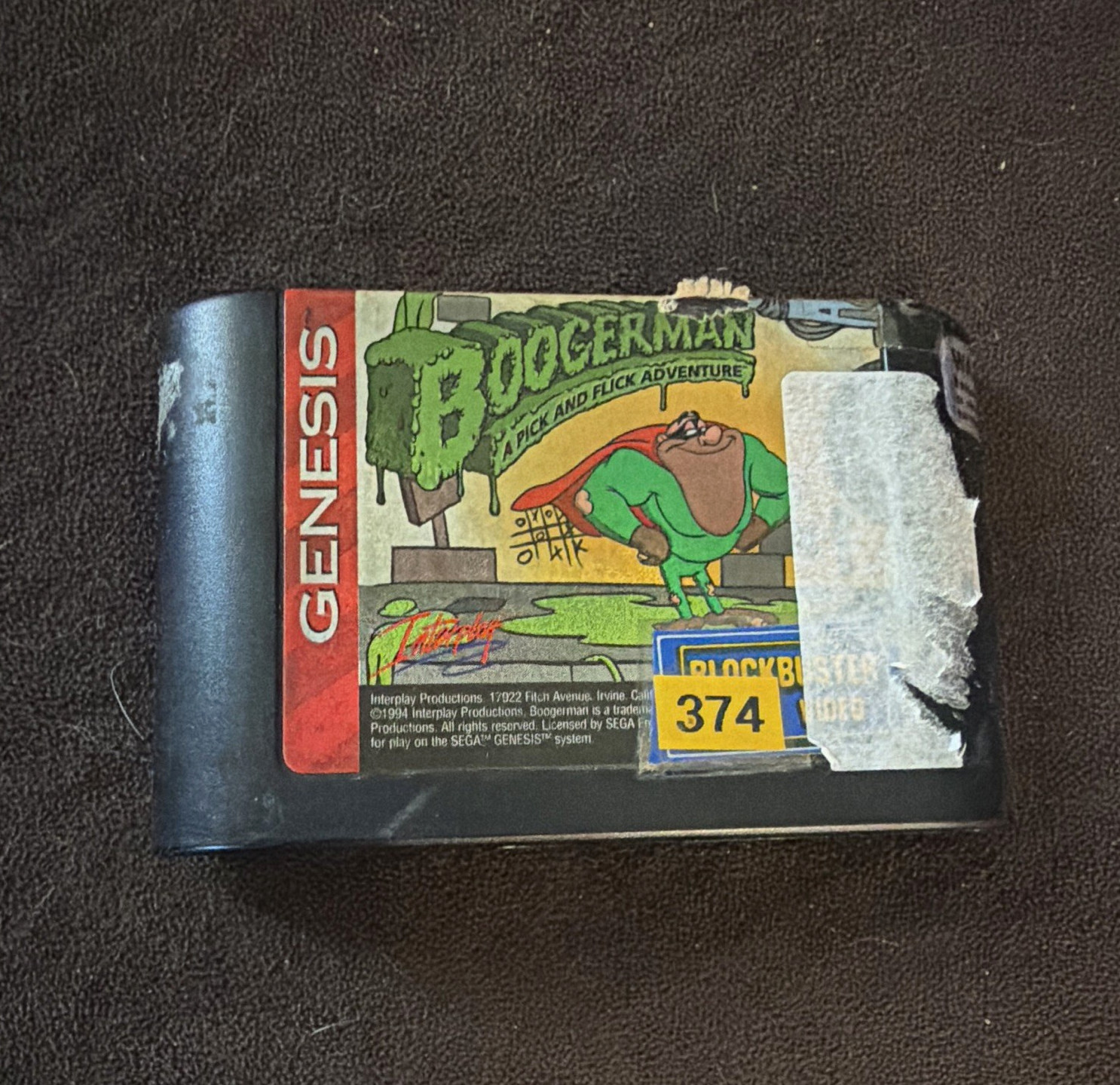 Interplay Boogerman: A Pick and Flick Adventure Sega Genesis Cartridge 1994