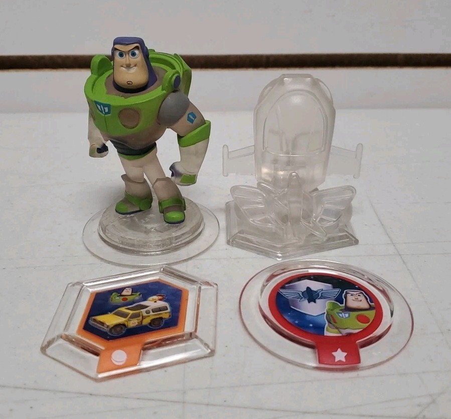 Disney Infinity Toy Story Lot 2: Crystal Buzz Lightyear, Playset Crystal & Discs