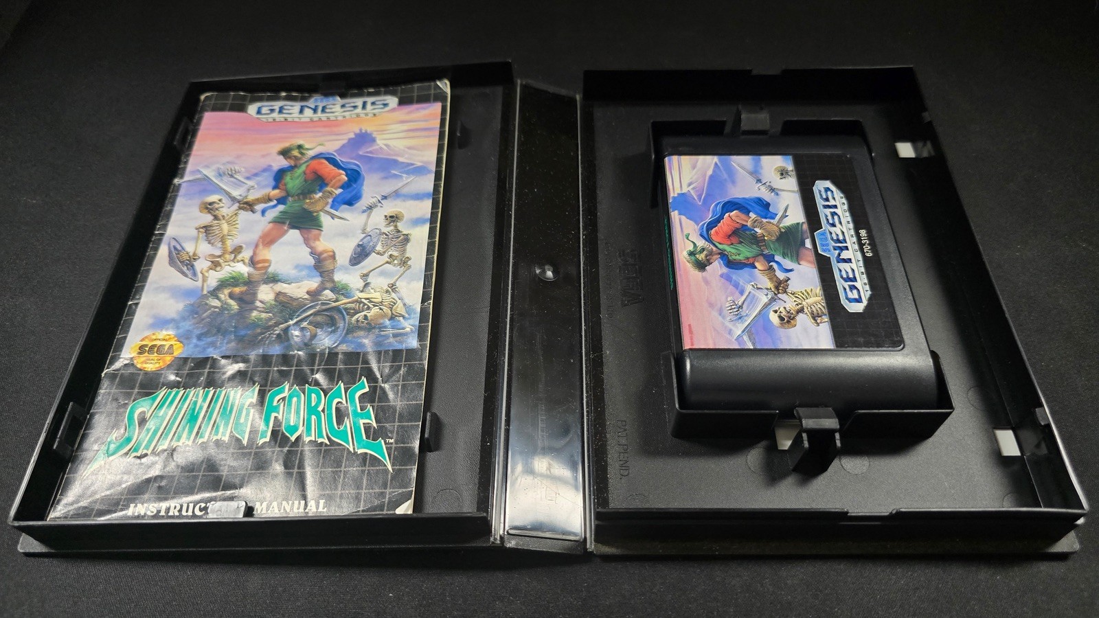Shining Force 1 RPG Sega Genesis EXMT cond COMPLETE n box authentic+protector!