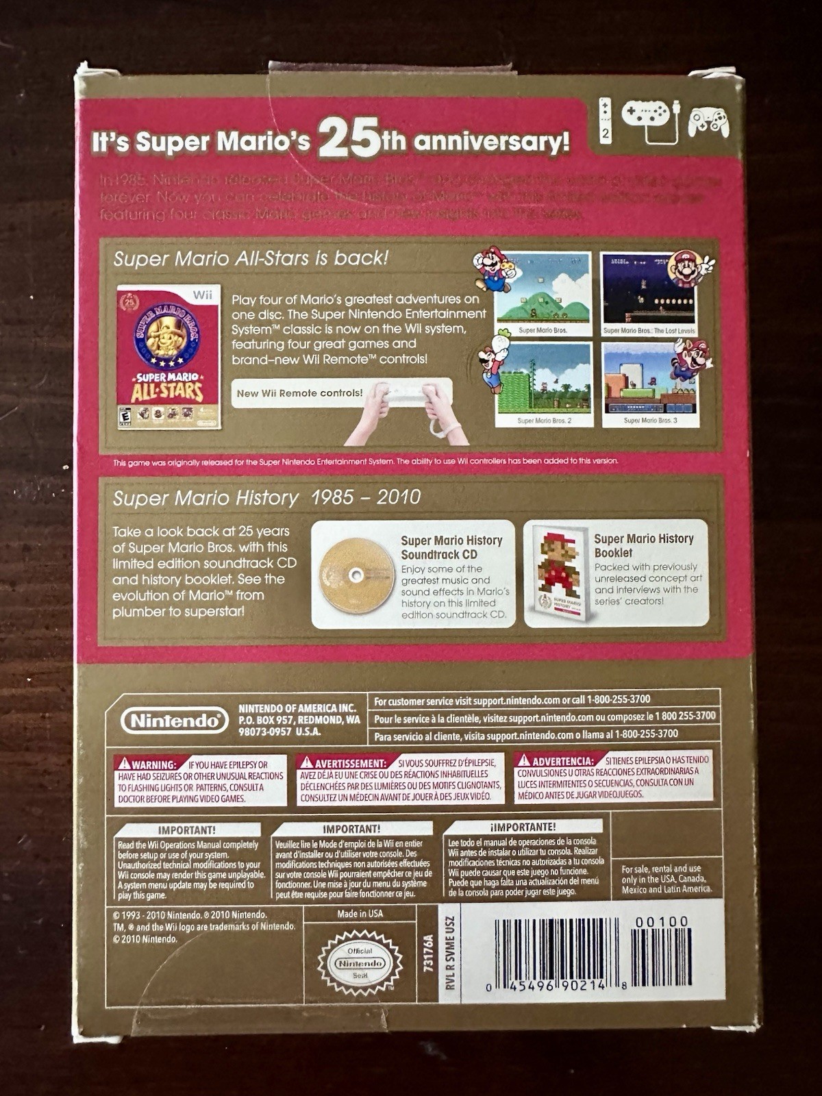 Super Mario All-Stars 25th Anniversary Wii Game & CD BOTH BRAND NEW SEALED