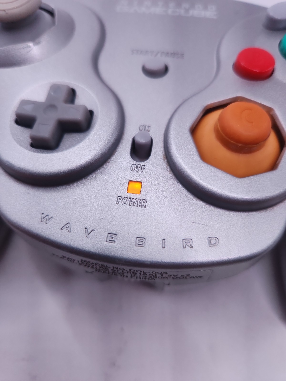 Nintendo Gamecube Wavebird Wireless Controller Platinum DOL-004 No Dongle
